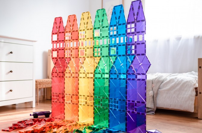 Klocki magnetyczne Connetix -  Rainbow Mega Pack 212 el.