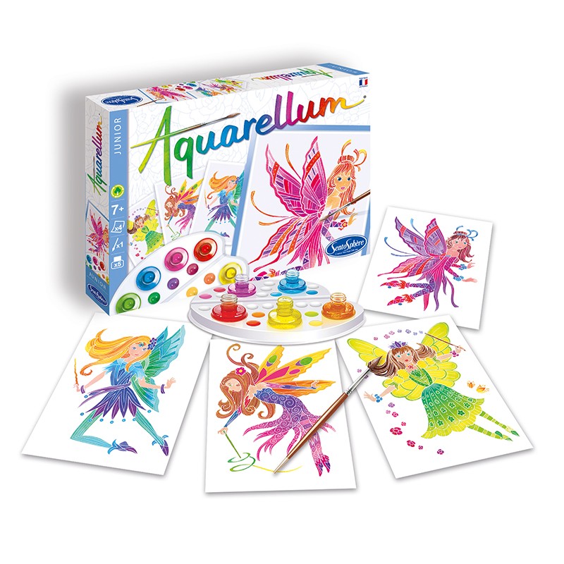 Aquarellum Junior Wróżki 4 obrazy i farby