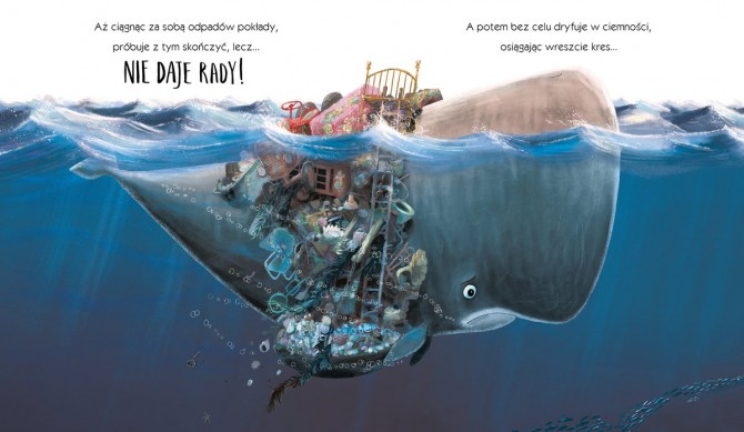 Książka "Wieloryb, który chciał więcej" wydawnictwo Zielona Sowa