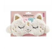 Pluszowa maska na oczy Back2Fun Miquelrius - Biała