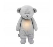 Szumiący miś z lampką Organic Moonie - Silver