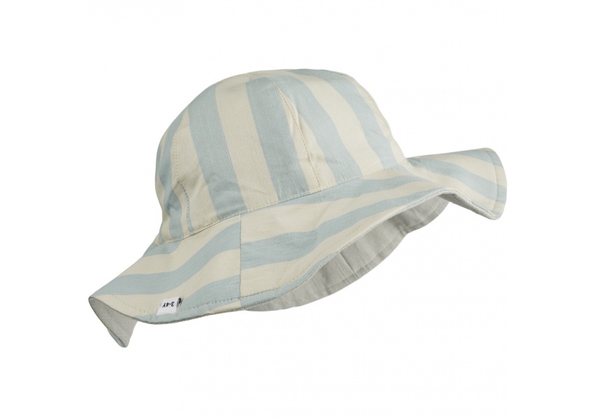 Dwustronny kapelusz przeciwsłoneczny Amelia Liewood - Sea blue/sandy 1-2 lata