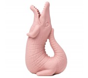 Silikonowa Konewka Krokodyl Scrunch - Pudrowy Róż