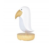 Lampka z głośnikiem Rabbit & Friends - Ptak Maskonur biały