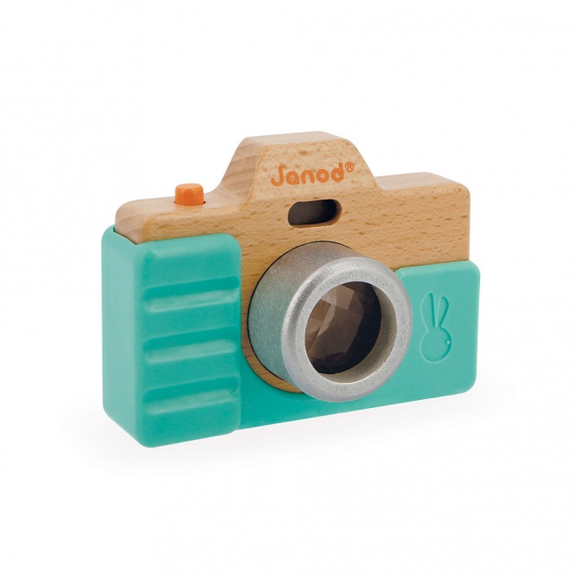 Drewniany aparat fotograficzny z dźwiękiem i lampą błyskową Janod