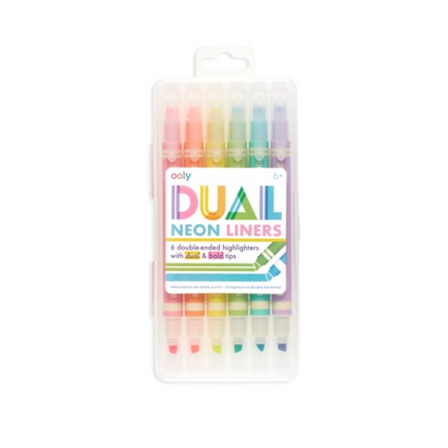 Flamastry/Zakreślacze Neonowe Z Dwiema Końcówkami Ooly - Dual Liner