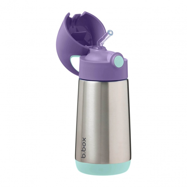 Termobutelka ze słomką 350 ml B. box - Lilac Pop