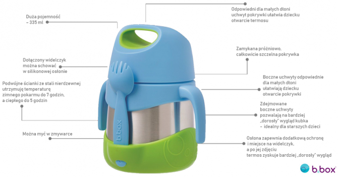 Termos na jedzenie 335 ml B.box - Emerald Forest