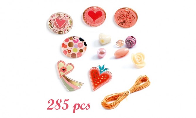 Zestaw do tworzenia biżuterii Djeco - Perełki serca