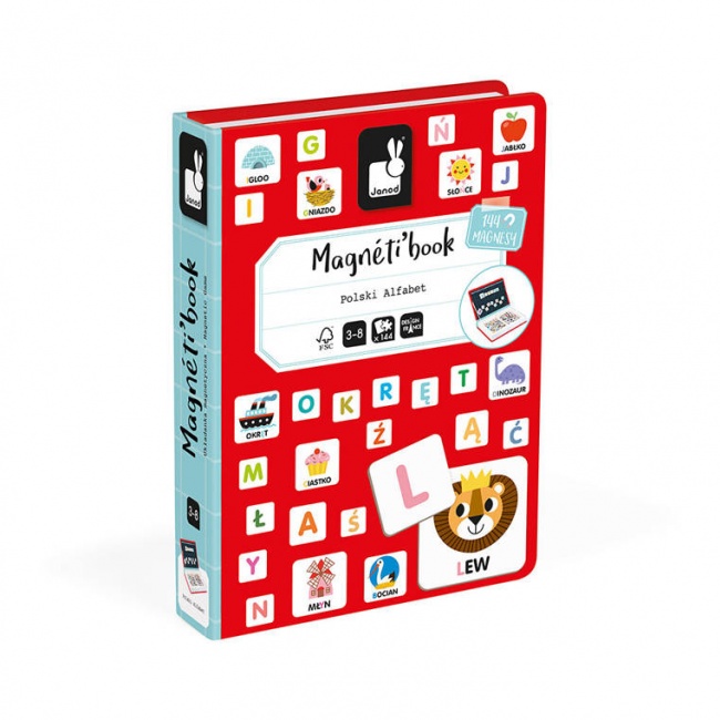 Magnetyczna układanka Magnetibook Janod - Polski Alfabet