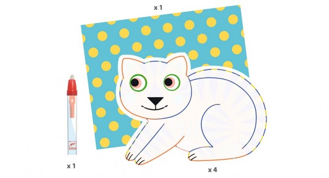 Wodne kolorowanki Djeco - Ukryte zwierzątka