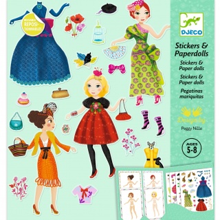 Zestaw z naklejkami Djeco - Moda