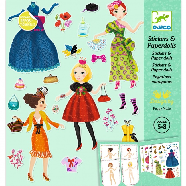 Zestaw z naklejkami Djeco - Moda