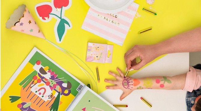 Kredki do malowania twarzy 6 szt. Party Deco - Neonowe