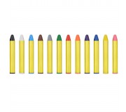 Kredki do malowania twarzy 12 szt. Party Deco