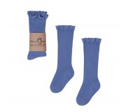 Podkolanówki Mono Baby Mama's Feet - Niebieskie 0-1 lat