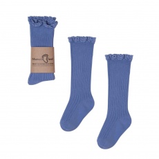 Podkolanówki Mono Baby Mama's Feet - Niebieskie 0-1 lat