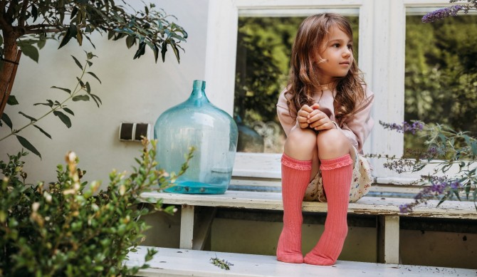 Podkolanówki Mono Baby Mama's Feet - Niebieskie 0-1 lat