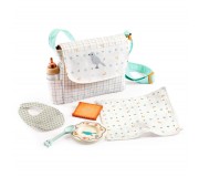 Torba z akcesoriami na czas posiłku dla lalek Pomea Djeco
