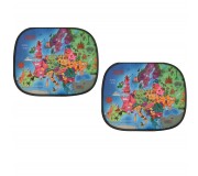 Osłonki przeciwsłoneczne z mapą Europy Tuloko - 2szt