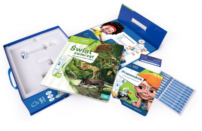Zestaw Świat Zwierząt Czytaj z Albikiem Albi z piórem