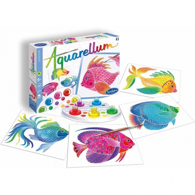 Zestaw do malowania Aquarellum Junior SentoSphere - Ryby