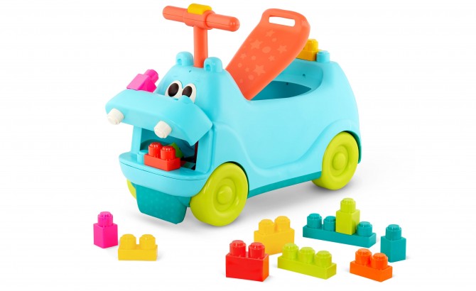 Jeździk z klockami - Hipopotam B. Toys - Locbloc Hippo