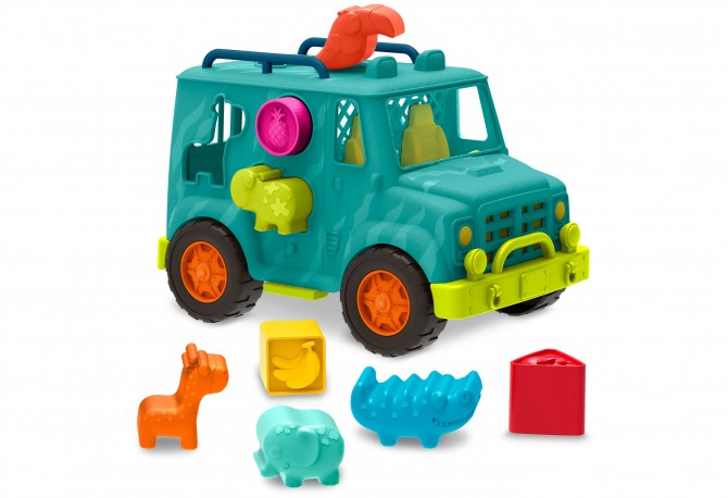 Ciężarówka ratunkowa dla zwierząt z klockami sorterami B. Toys