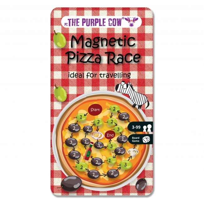 Podróżna gra magnetyczna The Purple Cow - Pizza Race