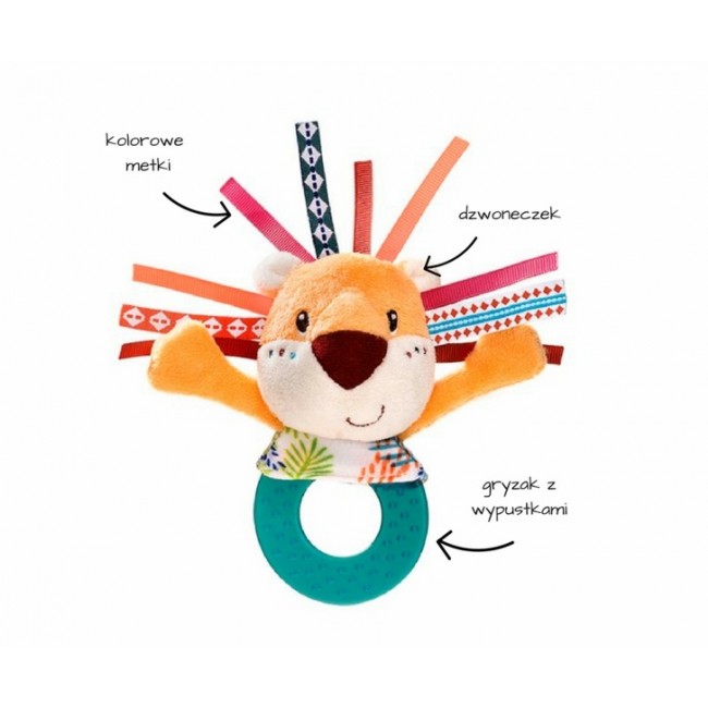 Grzechotka z gryzakiem Lilliputiens - Lew Jack