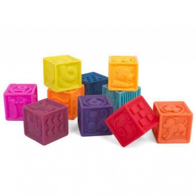 Miękkie klocki OneTwoSqueeze B. Toys - mały zestaw