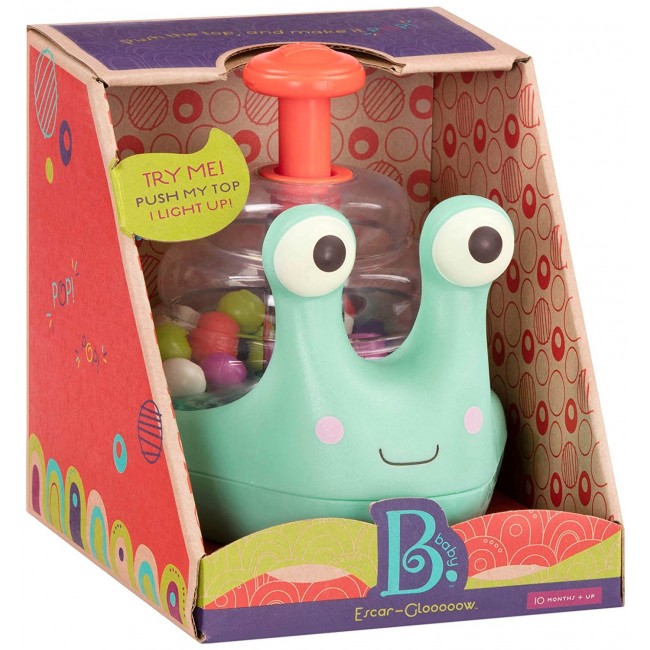 Jeżdżący i świecący ślimak z kuleczkami B. Toys - Escar-Glooooow