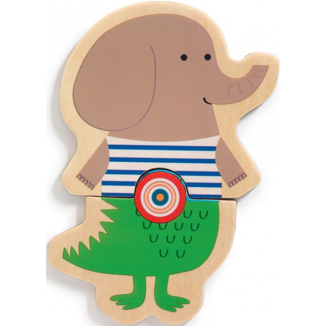 Magnetyczne puzzle drewniane Djeco - Zwierzątka