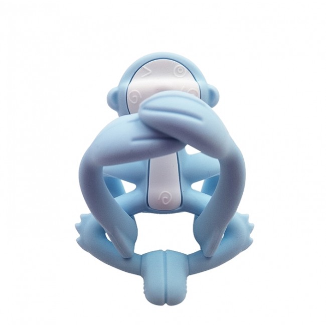 Gryzak Zabawka Mombella - Małpka Light Blue