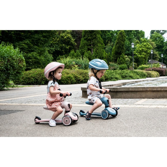 Hulajnoga i rowerek 2w1 Highwaykick SCOOTANDRIDE 1-5 lat - Rose