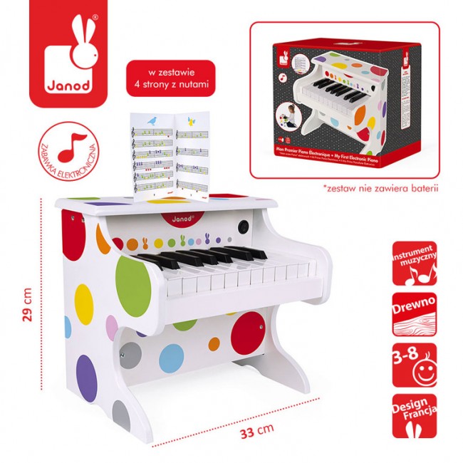 Elektroniczne pianino Confetti Janod