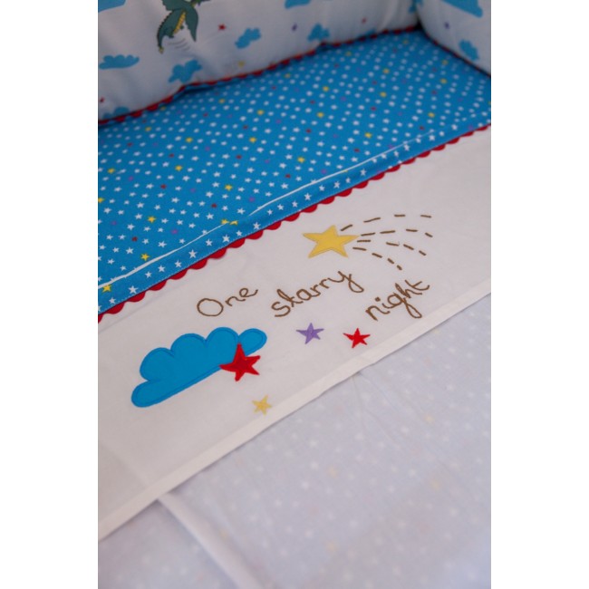 OUTLET Zestaw Pink Lining - kołderka, ochraniacz, przytulanka - One Starry Night