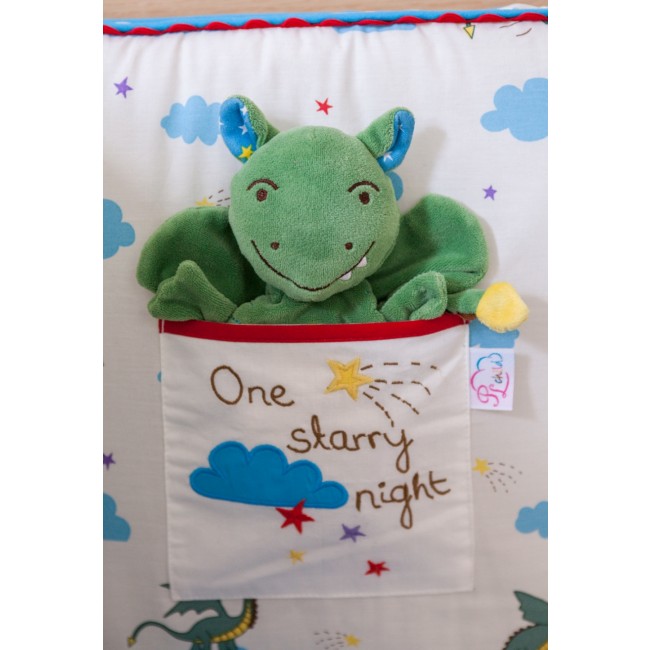 OUTLET Zestaw Pink Lining - kołderka, ochraniacz, przytulanka - One Starry Night