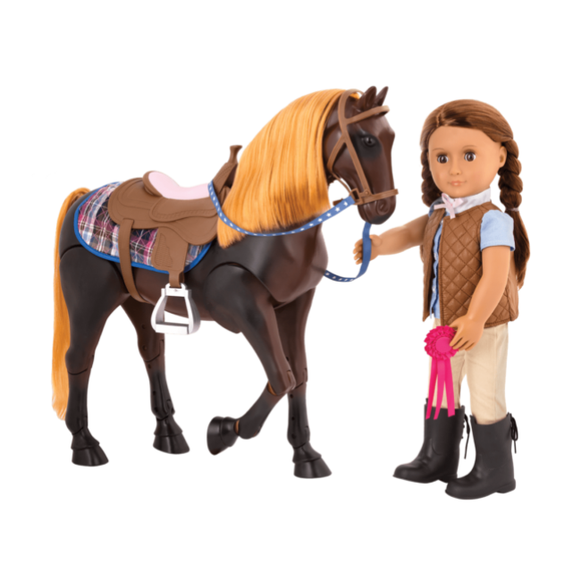Duży koń dla lalki 46cm Our Generation - Ruchome Kończyny