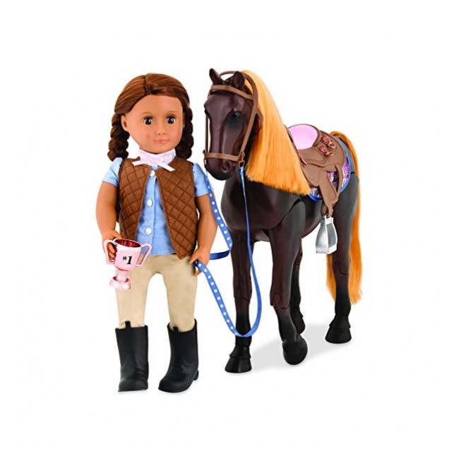 Duży koń dla lalki 46cm Our Generation - Ruchome Kończyny