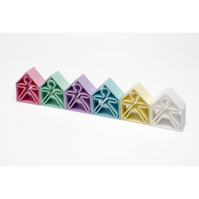 Klocki wielofunkcyjne DENA Kid + House PASTEL - 12 elementów