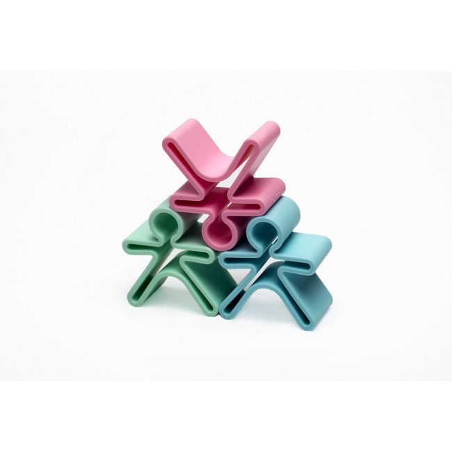 Klocki wielofunkcyjne DENA Kid + House PASTEL - 12 elementów