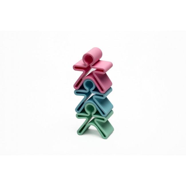 Klocki wielofunkcyjne DENA Kid + House PASTEL - 12 elementów