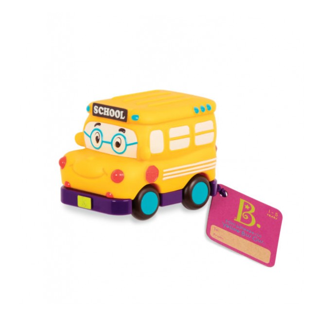 Trzy miękkie autka B. Toys - Wheeeels Mini z radiowozem