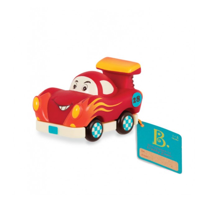 Trzy miękkie autka B. Toys - Wheeeels Mini z radiowozem