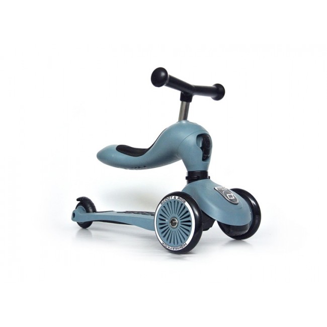 Hulajnoga i rowerek 2w1 Highwaykick SCOOTANDRIDE 1-5 lat - Steel