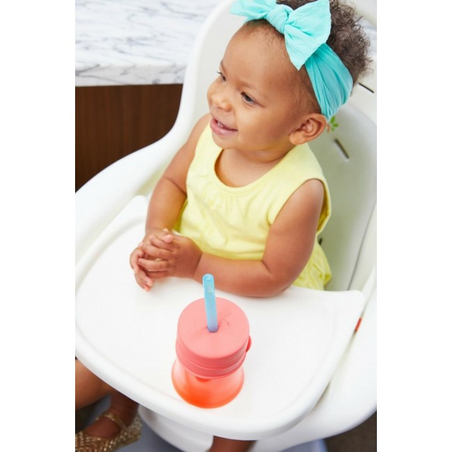 Zestaw 6 silikonowych słomek + czyścik Boon