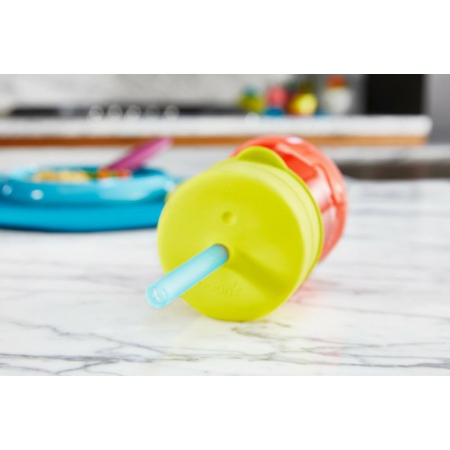 Zestaw 6 silikonowych słomek + czyścik Boon