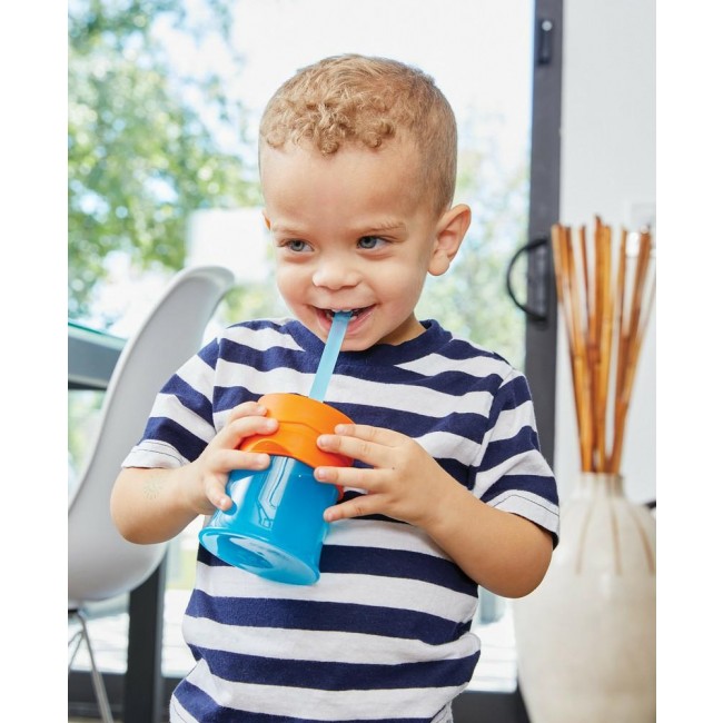 Zestaw 6 silikonowych słomek + czyścik Boon