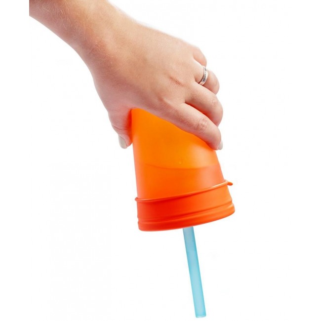 Zestaw 6 silikonowych słomek + czyścik Boon